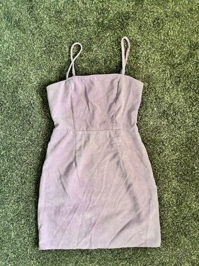 Nasty Gal Lilac Corduroy Spaghetti Strap Mini Dress